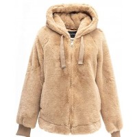 Women's Faux Fur Fleece Coat, Fall and Winter Fashion 2021, The Sherpa Shearling Fuzzy Jacket with Hood