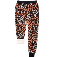 Leopard Womens Fleece Jogger Sweatpants Printed Drawstring Athletic Workout Lounge Pants with Pockets