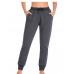 Fleece Lined, Charcoal Women's Thermal Jogger Sweatpants with Pocket Tapered Active Pants for Winter Fleece Lined